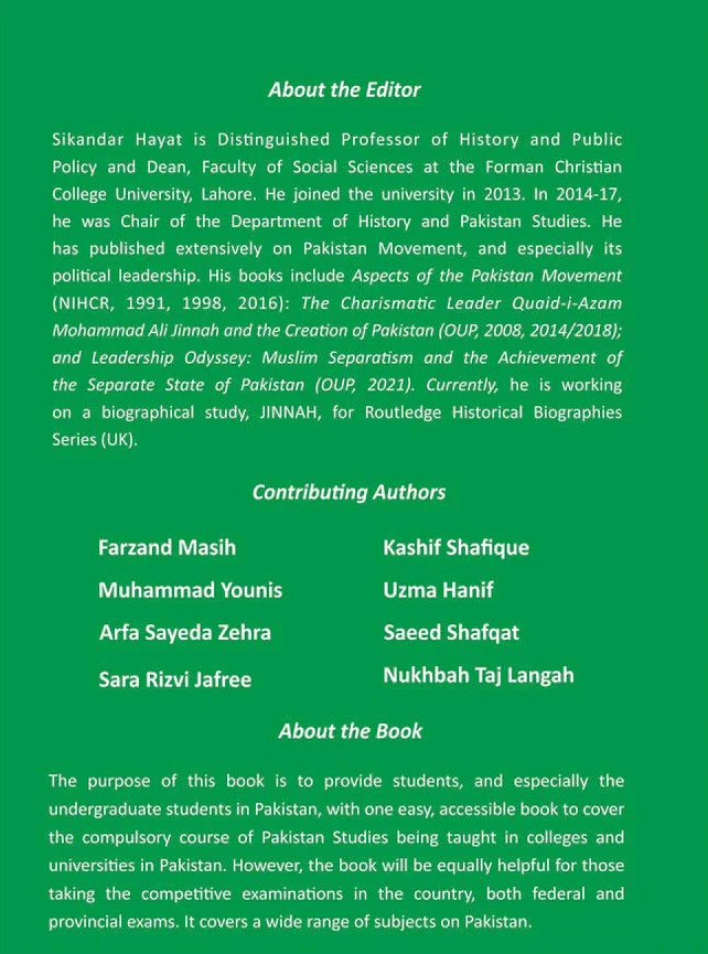 Pakistan Studies: A Book of Readings - Sikandar Hayat - Image 2